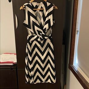 Black and White Chevron Dress